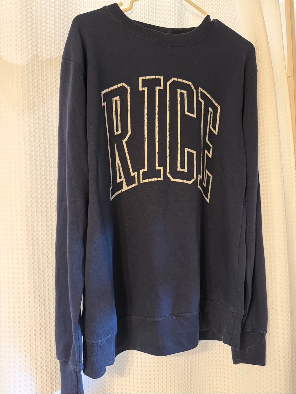 Rice Navy Crewneck Sweatshirt - Classic Collegiate Style